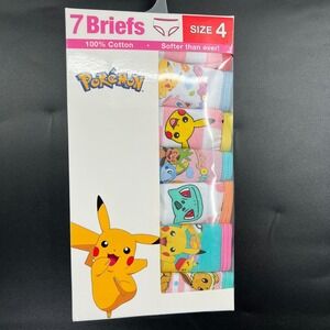 NEW Pokemon 7 pack briefs 100% cotton undies underwear panties cartoon 4
